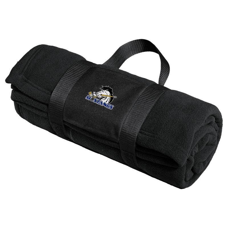 Mid-State Mustangs Fleece Blanket with Carrying Strap