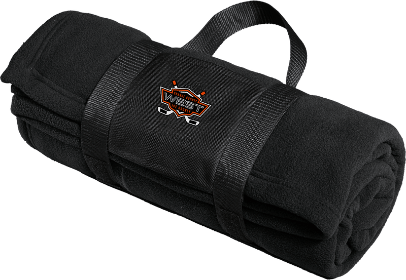 Orange County West Fleece Blanket with Carrying Strap