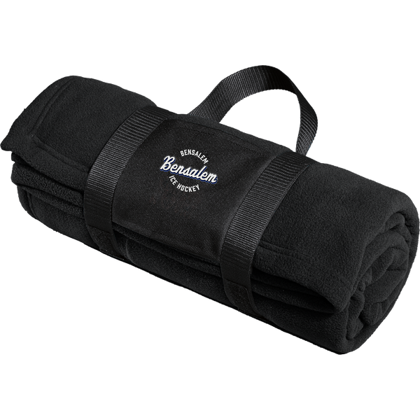 Bensalem Fleece Blanket with Carrying Strap