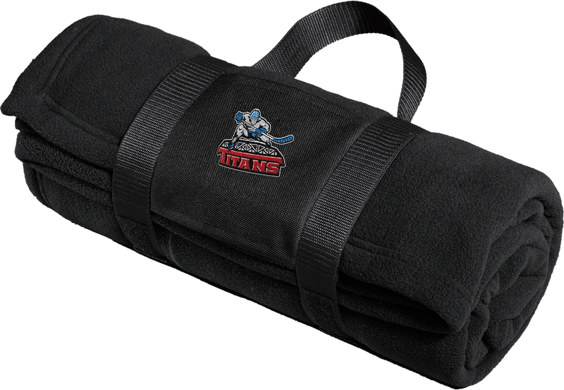 NJ Titans Fleece Blanket with Carrying Strap