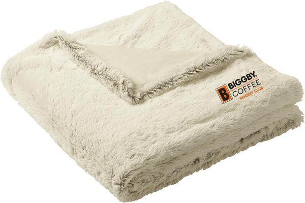 Biggby Coffee Hockey Club Faux Fur Blanket