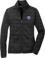 CT Bobcats Ladies Sweater Fleece Jacket