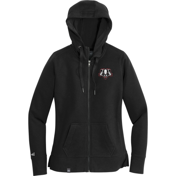 Scary Badgers New Era Ladies French Terry Full-Zip Hoodie