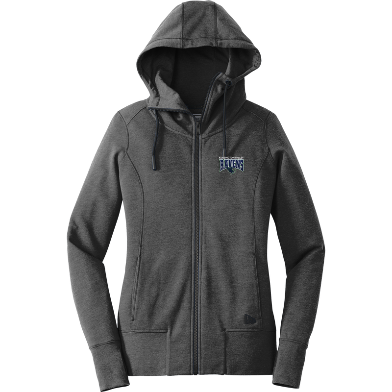 Kensington Valley Ravens New Era Ladies Tri-Blend Fleece Full-Zip Hoodie