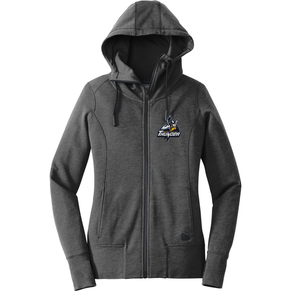 Mon Valley Thunder New Era Ladies Tri-Blend Fleece Full-Zip Hoodie