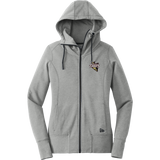 Mercer Chiefs New Era Ladies Tri-Blend Fleece Full-Zip Hoodie