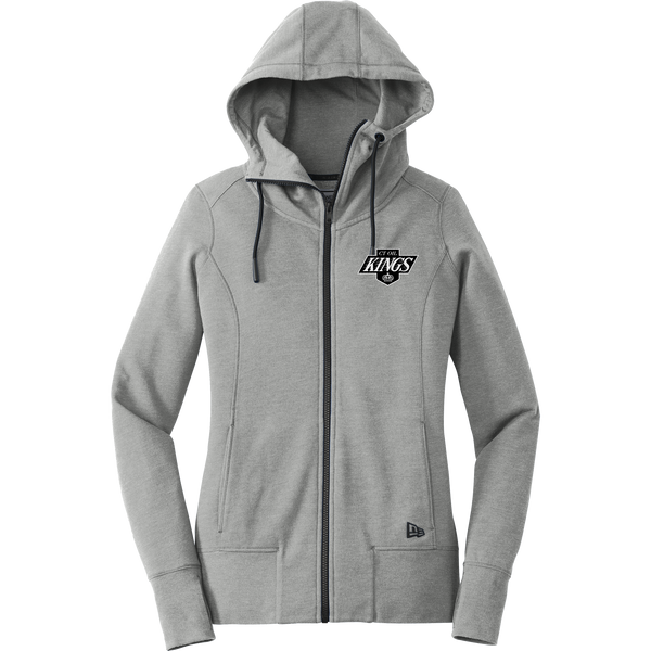 CT Oil Kings New Era Ladies Tri-Blend Fleece Full-Zip Hoodie