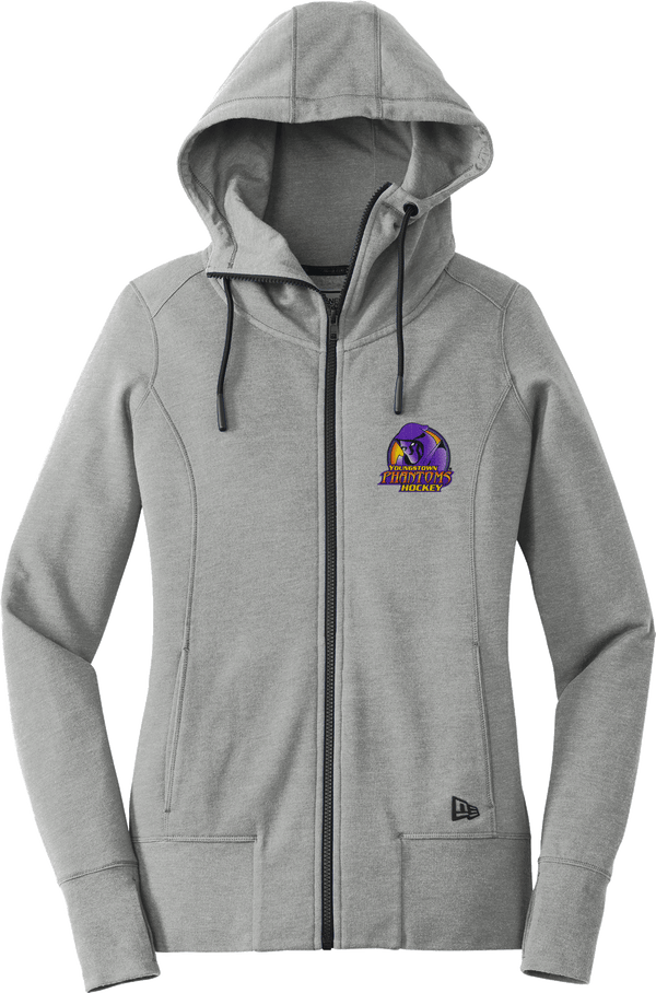 Youngstown Phantoms New Era Ladies Tri-Blend Fleece Full-Zip Hoodie