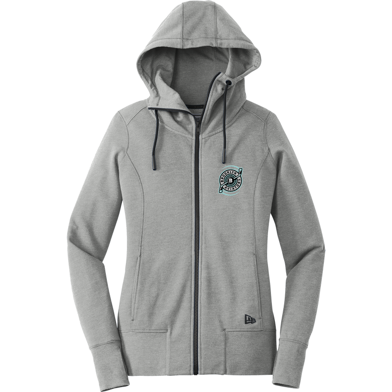 Brooklyn Aviators New Era Ladies Tri-Blend Fleece Full-Zip Hoodie