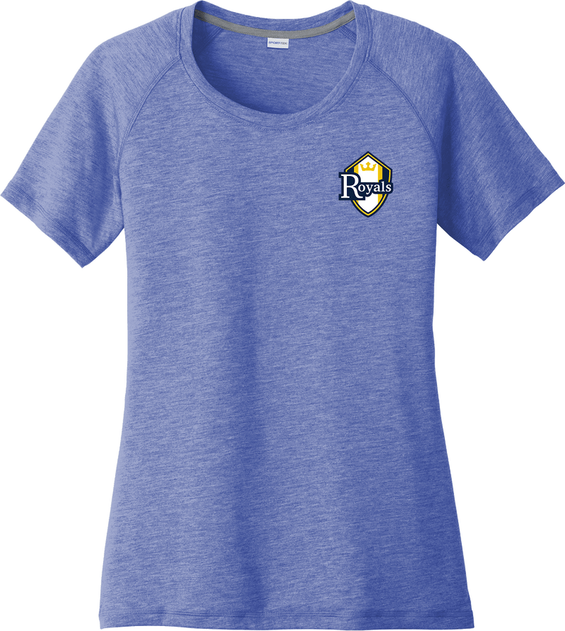 Royals Hockey Club Ladies PosiCharge Tri-Blend Wicking Scoop Neck Raglan Tee