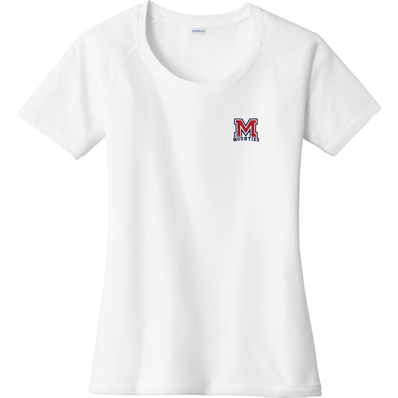 Jr. Mounties Ladies PosiCharge Tri-Blend Wicking Scoop Neck Raglan Tee