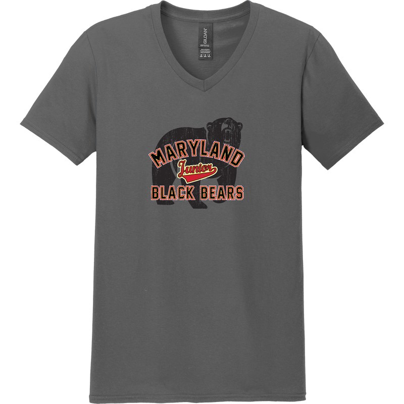 MD Jr. Black Bears Softstyle V-Neck T-Shirt