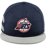 Metro Jets New Era Shadow Heather Striped Flat Bill Snapback Cap