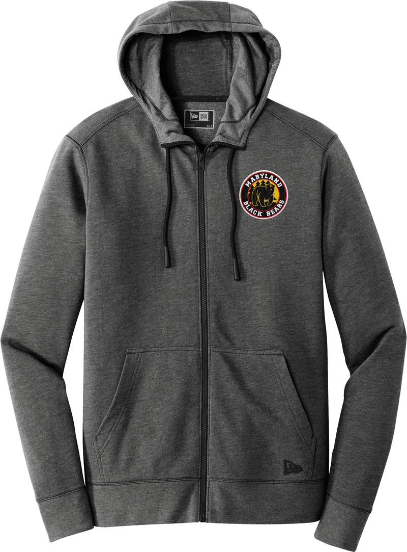 Maryland Black Bears New Era Tri-Blend Fleece Full-Zip Hoodie