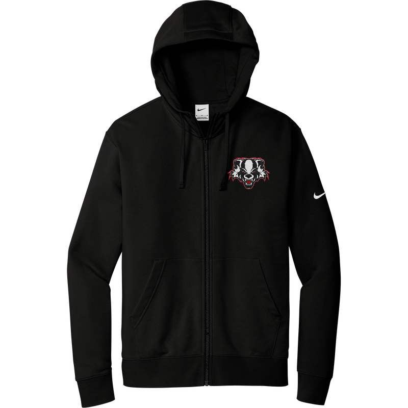 Scary Badgers Nike Club Fleece Sleeve Swoosh Full-Zip Hoodie