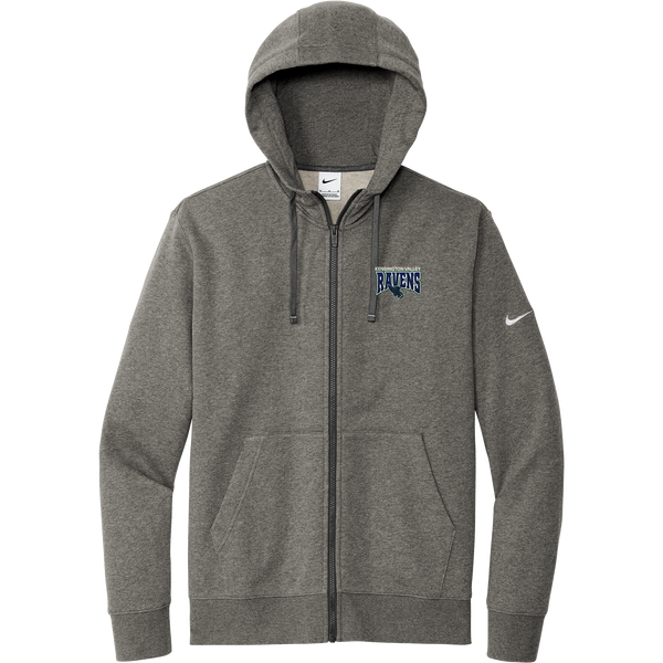 Kensington Valley Ravens Nike Club Fleece Sleeve Swoosh Full-Zip Hoodie