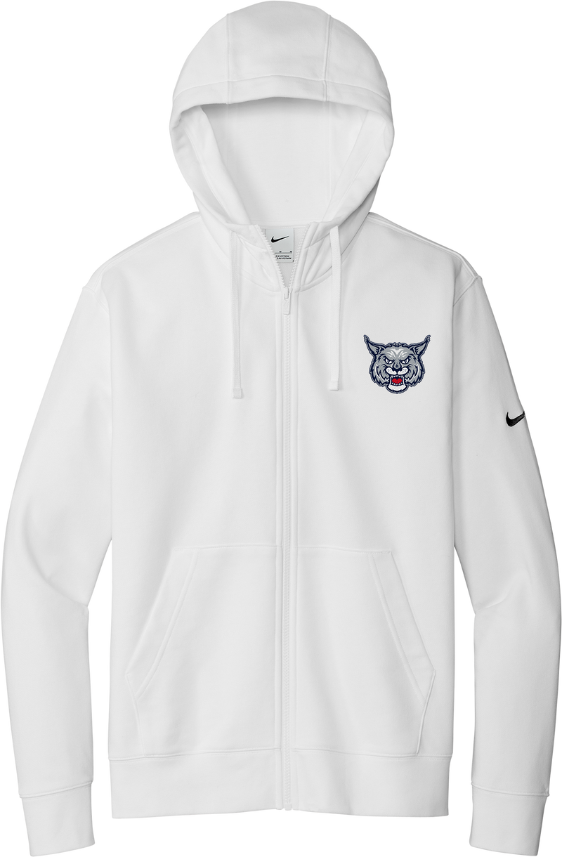 CT Bobcats Nike Club Fleece Sleeve Swoosh Full-Zip Hoodie