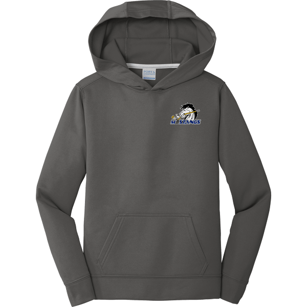 Mid-State Mustangs Youth Performance Fleece Pullover Hooded Sweatshirt