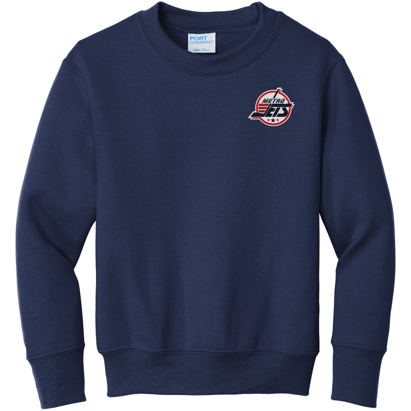 Metro Jets Youth Core Fleece Crewneck Sweatshirt