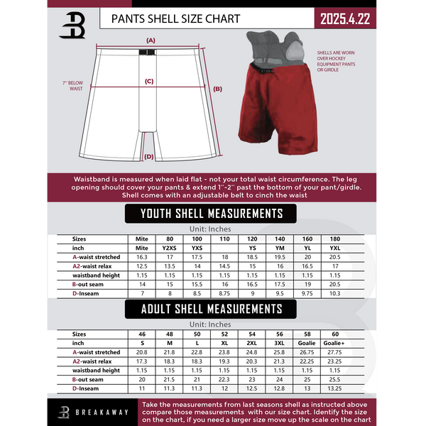 Jr. Phantoms Youth Sublimated Pants Shell