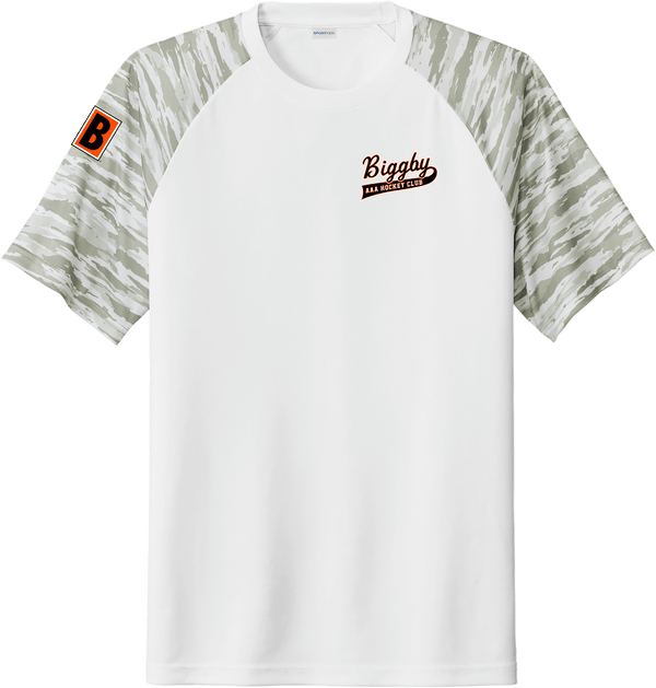 Biggby Coffee AAA Drift Camo Colorblock Tee