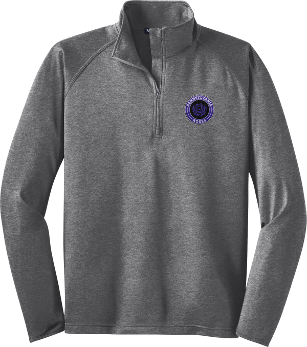 PA Roses Sport-Wick Stretch 1/4-Zip Pullover