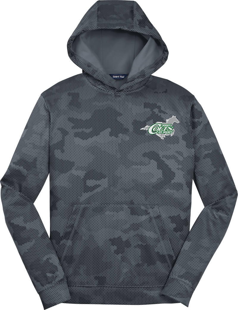 NJ Colts Youth Sport-Wick CamoHex Fleece Hooded Pullover