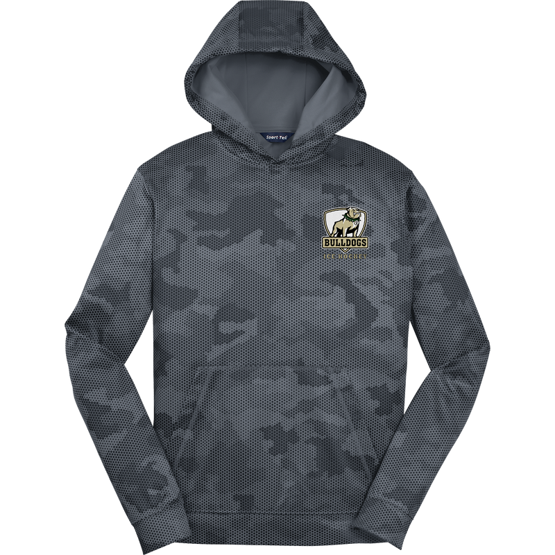 HVM Bulldogs Youth Sport-Wick CamoHex Fleece Hooded Pullover