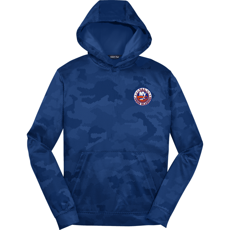 PAL Jr. Islanders Youth Sport-Wick CamoHex Fleece Hooded Pullover