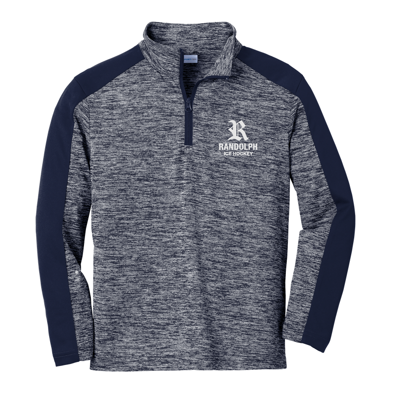 Randolph Hockey Youth PosiCharge Electric Heather Colorblock 1/4-Zip Pullover