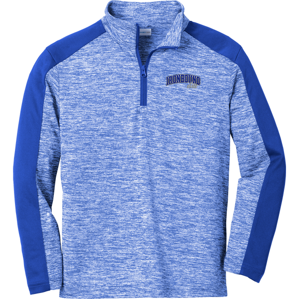 Ironbound Youth PosiCharge  Electric Heather Colorblock 1/4-Zip Pullover