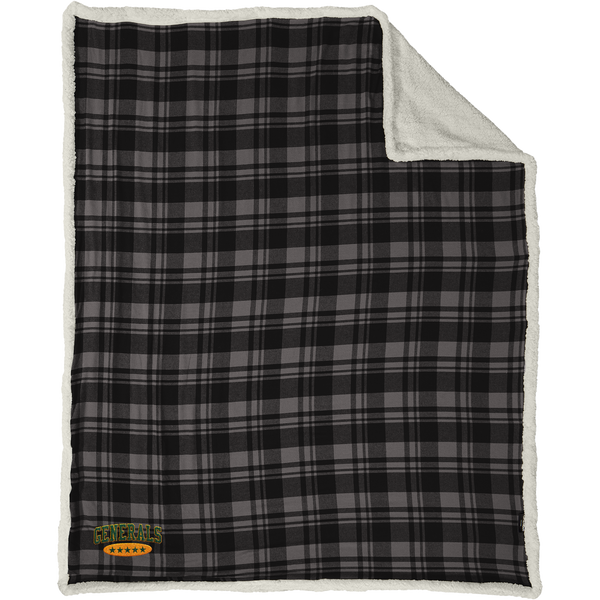 Red Bank Generals Flannel Sherpa Blanket